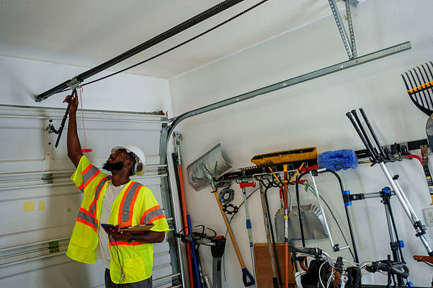 Professional Garage Door Panel Replacement technician working in Young County County, TX